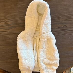 Janie and Jack Cream Hooded Vest